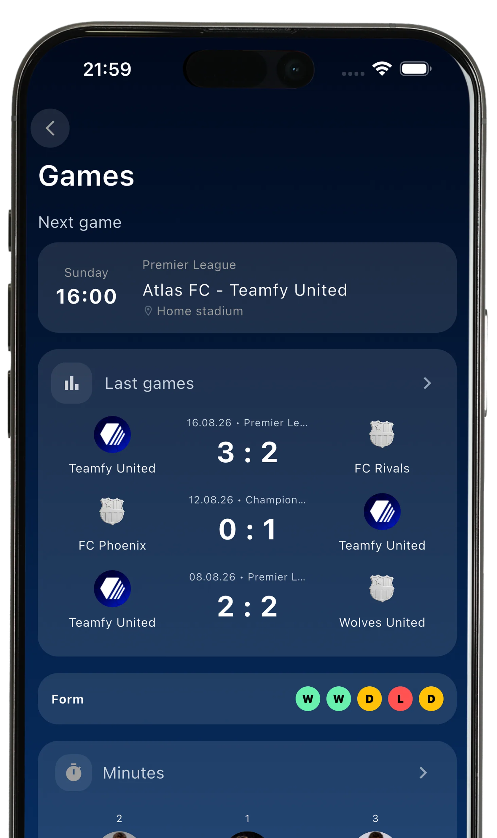 Team Hub — Teamfy app screenshot